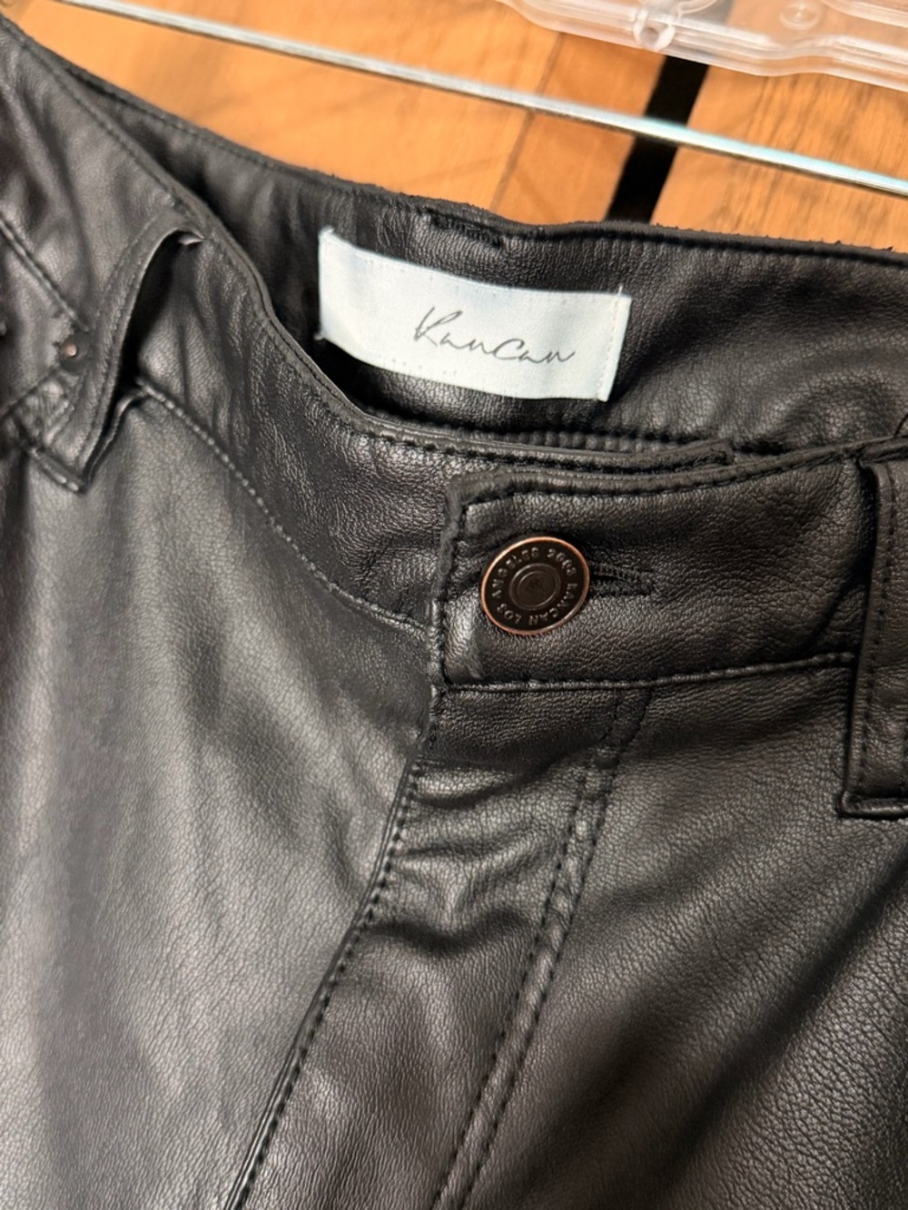 KanCan Black Faux Leather Skinny Pants - Picture 2 of 10
